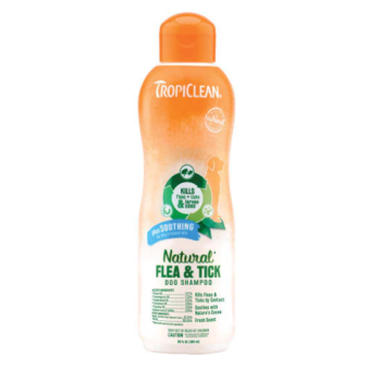 TropiClean Natural Flea & Tick Шампунь для собак успокаивающий от блох и клещей 592 мл