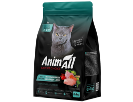 AnimAll Cat Сухий корм для стерелізованих котів Курка та ягня 400 г