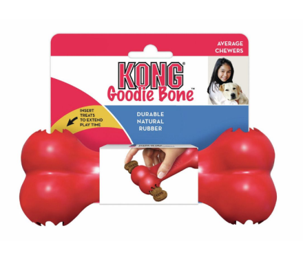 Kong Goodie Bone toy for dogs bone for treats s red