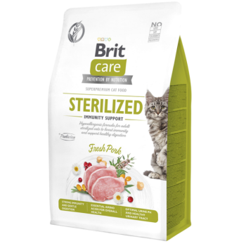 Brit Care Sterilized Сухий корм для котів Свинина 400 г