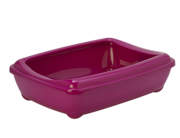 Moderna Туалет для котов с бортиком Jumbo Arist-O-Tray 57х43х16,3 см розовый