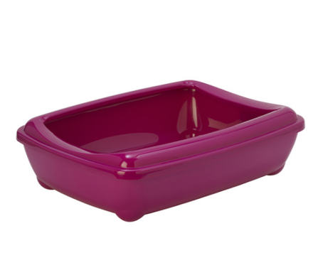 Moderna Туалет для котов с бортиком Jumbo Arist-O-Tray 57х43х16,3 см розовый
