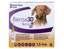 Vectra 3D by Ceva Краплі для собак 1,5-4 кг 1х0,8 мл