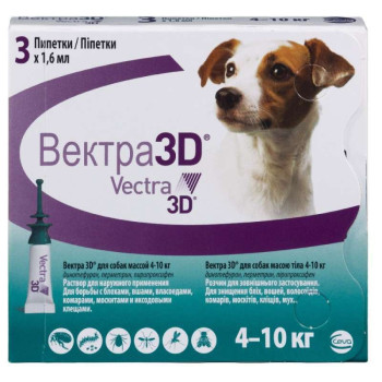 Vectra 3D by Ceva Краплі для собак 4,1-10 кг 1х1,6 мл