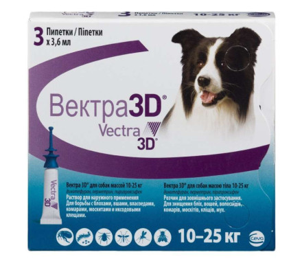 Vectra 3D by Ceva Краплі для собак 10-25 кг 1х3,6 мл