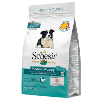 Schesir Dog Сухой корм для щенков средних пород Курица 3 кг