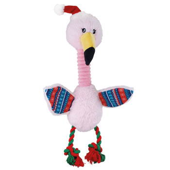 Nobby toy for dogs flamingo with rope plush 43 cm pink