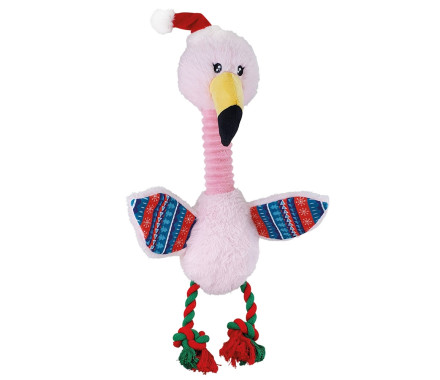Nobby toy for dogs flamingo with rope plush 43 cm pink