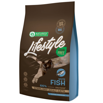 Nature's Protection Сухий корм для котів Lifestyle Sterilised Риба 1,5кг