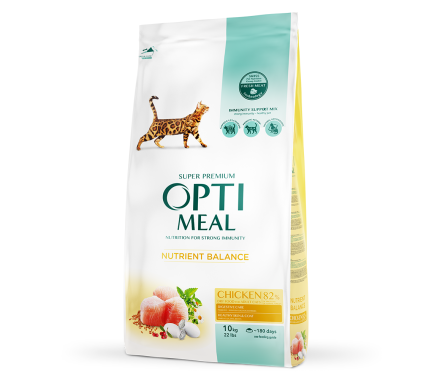 Optimeal Сухой корм для котов Курица 10 кг