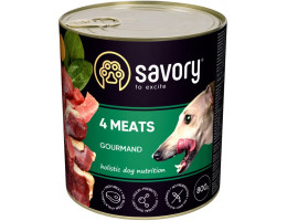 Savory Консерва для собак 4 вида мяса 800 г