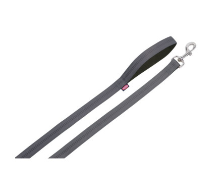 Nobby Поводок для собак Soft Grip S 15х120 см серый