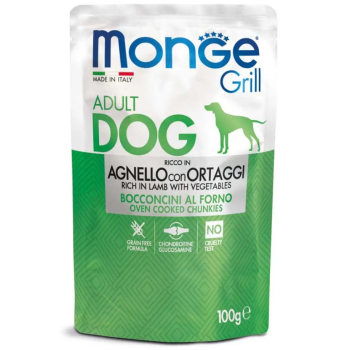 Monge Влажный корм для собак Grill Ягненок с овощами 100 г