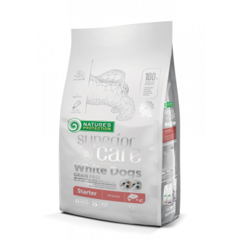 Nature\'s Protection Сухой корм для щенков White Dogs Starter All Breeds Лосось 1,5 кг