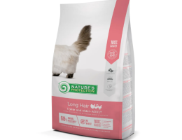 Natures Protection Сухой корм для котов Long Hair Птица 2 кг