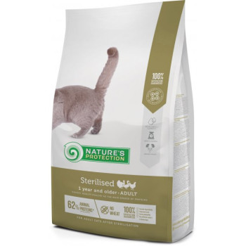 Natures Protection Сухой корм для котов Sterilised Adult Птица 2 кг