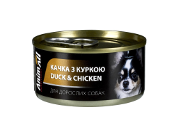 AnimAll Dog Консерва для собак Утка с курицей в нежном желе 85 г