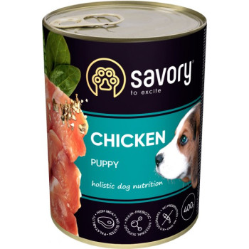 Savory Консерва для щенков Курица 400 г