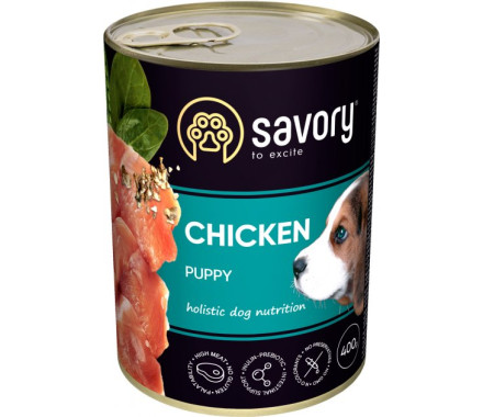 Savory Консерва для щенков Курица 400 г