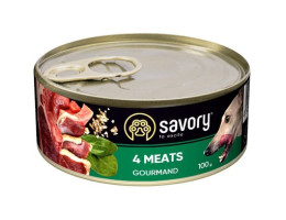 Savory Консерва для собак 4 вида мяса 100 г