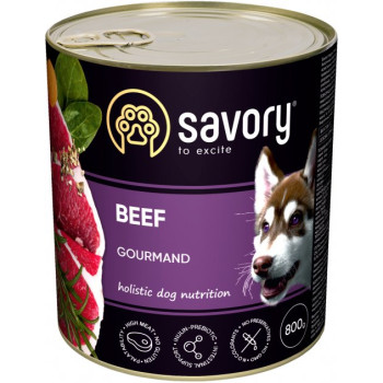 Savory Консерва для собак Говядина 800 г