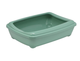 Moderna Туалет для котов с бортиком Arist-o-Tray Large 50х38х14 см светло-зелёный