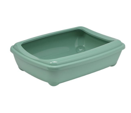Moderna Туалет для котов с бортиком Arist-o-Tray Large 50х38х14 см светло-зелёный