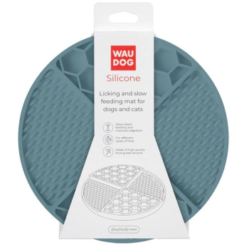 Waudog Silicone Коврик для собак Медленное кормление 21,1х21,1х3 см серый