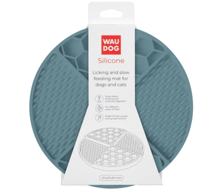 Waudog Silicone Коврик для собак Медленное кормление 21,1х21,1х3 см серый