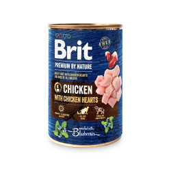 Brit Premium Nature Консерва для собак Курка та курячі серця 400 г