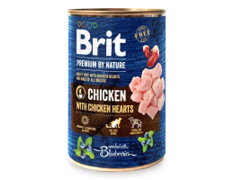 Brit Premium Nature Консерва для собак Курка та курячі серця 400 г
