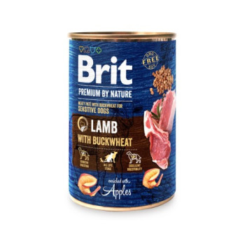 Brit Premium Консерва для собак Ягнёнок и гречка 400 г