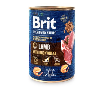 Brit Premium Консерва для собак Ягнёнок и гречка 400 г