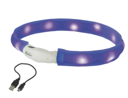 Nobby Ошейник для собак USB Visible 2,5х70 см синий