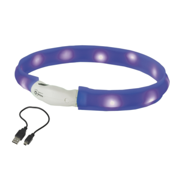 Nobby Ошейник для собак USB Visible 2,5х70 см синий