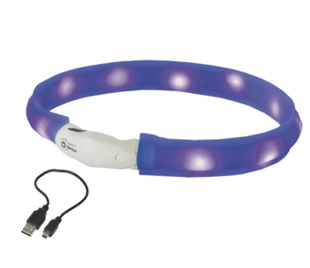 Nobby Ошейник для собак USB Visible 2,5х70 см синий