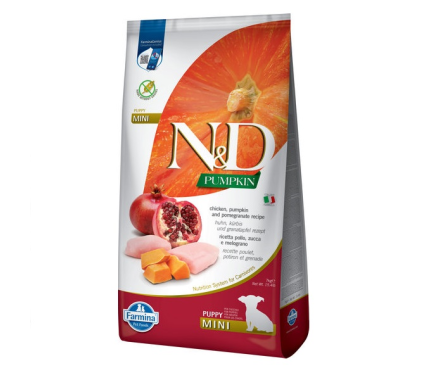 Farmina N&D Grain Free Puppy Mini Сухой корм для щенков Тыква, Курица с гранатом 7 кг