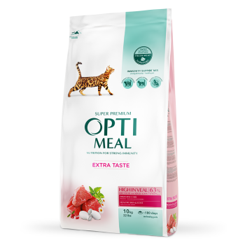 Optimeal Сухой корм для котов Телятина 10 кг