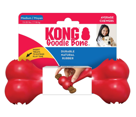 Kong Goodie Bone toy for dogs bone for treats m red