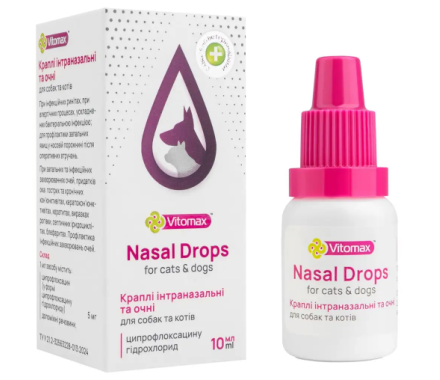 Vitomax Краплі для собак та котів очні Nasal Drops 10 мл