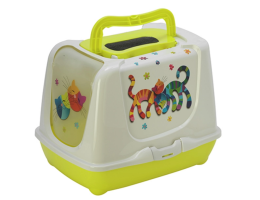 Moderna Туалет для котов закрытый Trendy Cat 50х39,5х37,5 см лимонный