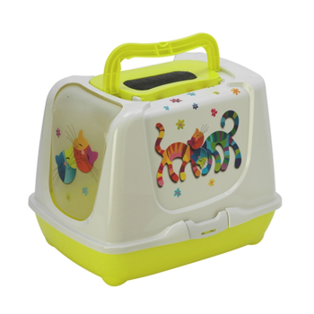 Moderna Туалет для котов закрытый Trendy Cat 50х39,5х37,5 см лимонный