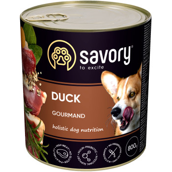 Savory Консерва для собак Утка 800 г