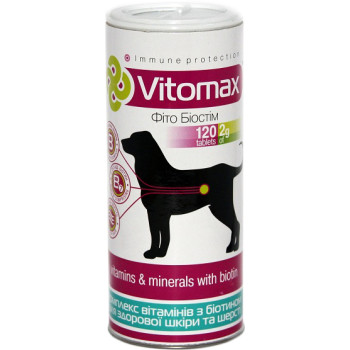 Vitomax Вітаміни для собак Біотин 120 табл