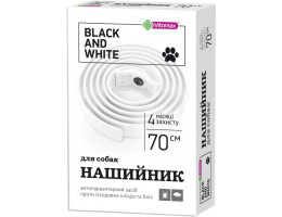 Vitomax Black and White Нашийник інсектоакарицидний для собак 70 см білий