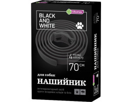 Vitomax Black and White Ошейник инсектоакарицидный для собак 70 см чёрный