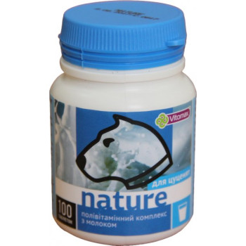 Vitomax Nature Вітаміни для цуценят Молоко 100 табл