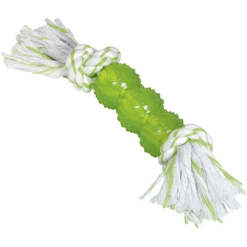 Nobby toy for dog tpr bone with a rope with a mint aroma of salad 26 cm