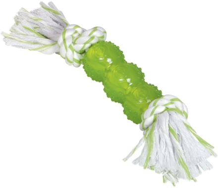 Nobby toy for dog tpr bone with a rope with a mint aroma of salad 26 cm