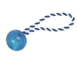 Nobby toy for dogs ball tpr with rope 26 cm